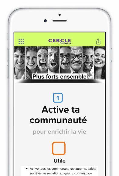 iphone cercle business accueil application