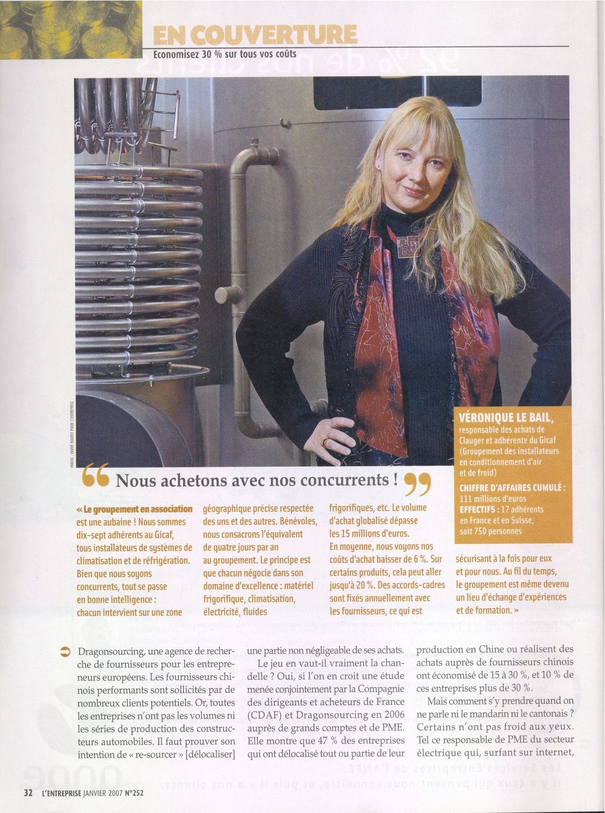 Ancienne responsable achats chez Clauger Véronique Le Bail est aujourd'hui présidente d'Activ'H.A