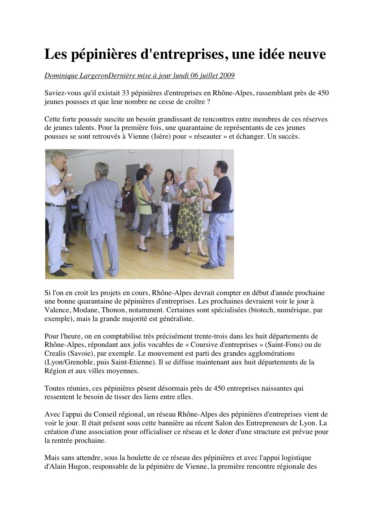 Activ'H.A installé au sein d'une Pépinière d'entreprises 